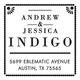 Indigo Square Address Labels Image 2 of 2
